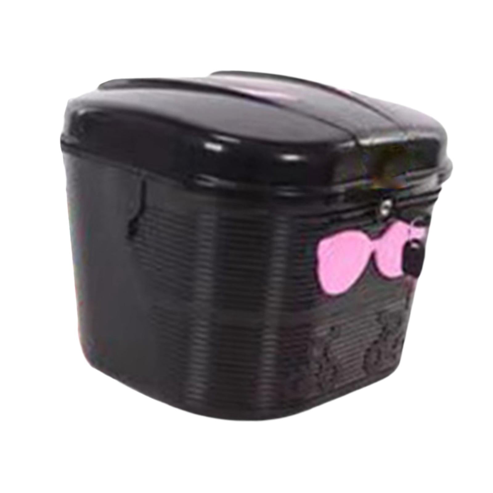 harayaa E Bike Front Basket Bicycle Cargo Rack Lock Design Large Capacity Portable Water Black and Pink