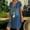 #1-Dark Blue, variant on Azrian Plus Size Dresses,Womens Clothes,Fashion Women Casual V-Neck Solid Dresses Summer Sleeveless Pullover Denim Dress Season