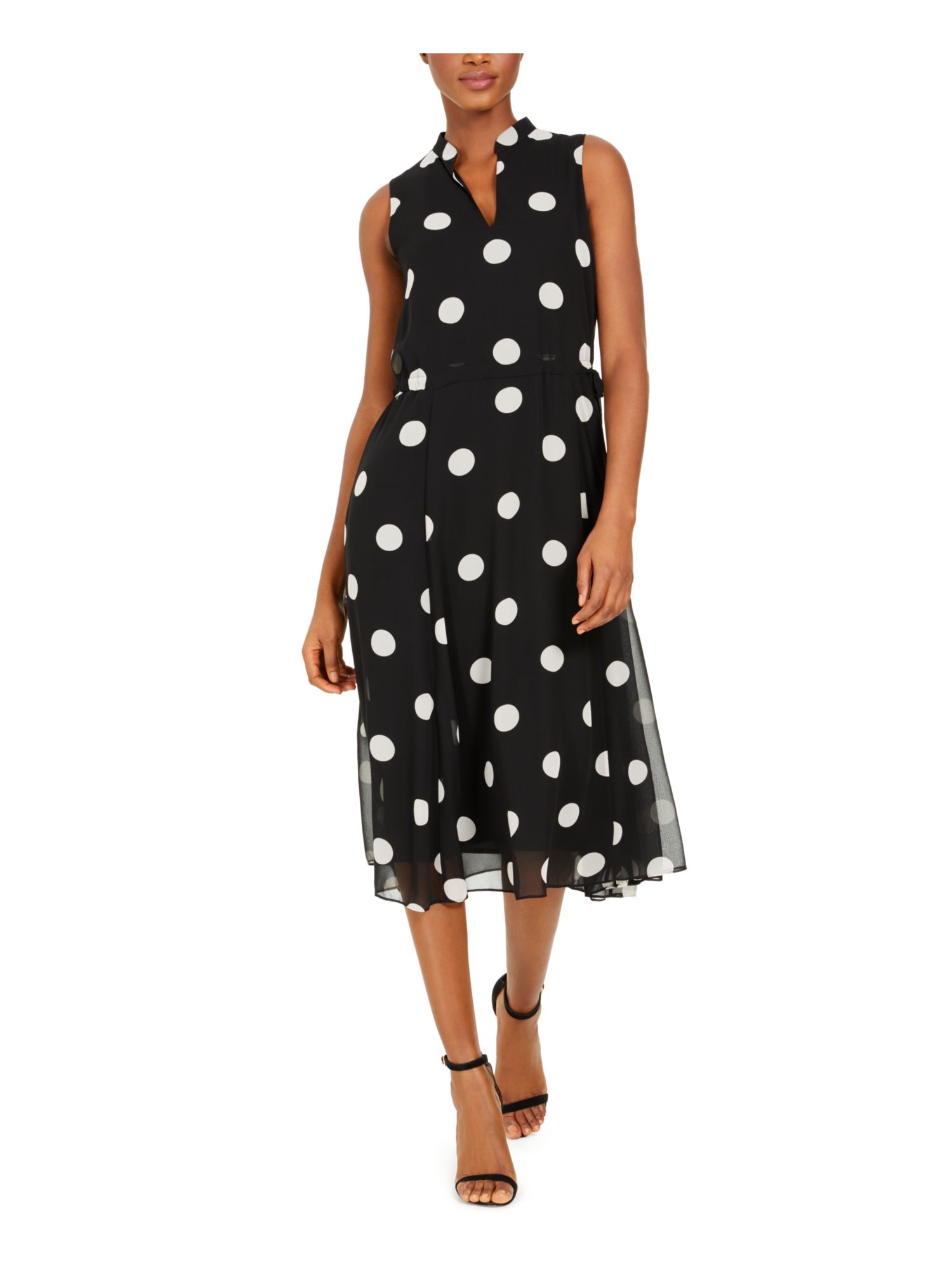 ANNE KLEIN Womens Black Sleeveless 