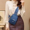 thumbnail image 1 of Bolso cruzado sencillo para mujer, riñonera, Bolso de mensajero a la moda, bolsillos en la cintura del pecho, 1 of 6
