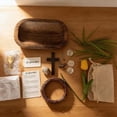 thumbnail image 4 of Religious Keepsake Set, Easter Resurrection Decor Tray With Symbolic Wooden Bowl, for Home Workspace Tabletop, Mul, 4 of 6