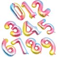 thumbnail image 1 of ORDDIART 10Pcs Number Balloon Set Multi Color for Birthday Shower and Party Decoration, 1 of 4