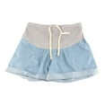 thumbnail image 1 of Pantalones Cortos De Mezclilla De Maternidad Pantalones Cortos De Soporte De Embarazo De Moda con Cordón Transpirable Suave Y Fino para Verano Borde Tirado Azul Claro M, 1 of 9