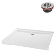 thumbnail image 3 of Streamline NT-232-48WH-LF 48 in. x 36 in. Corner Acrylic Shower Base in Glossy White with Left Hand Drain, ABS Drain Included, 3 of 17