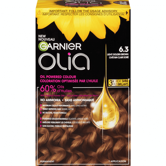 Garnier Olia Permanent Hair Dye No Ammonia and Oil Powered, 1 pack Light Golden Blonde 1 ea