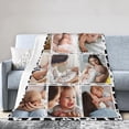 thumbnail image 4 of Personalised Blanket,Custom Blanket With Text 1-9 Photo, Personalised Blankets for Adults,Personalised Photo Blanket for Mother's Day,Customised Gifts for Mum,Dad,Boyfriend,Girlfriend,Friends, 4 of 6