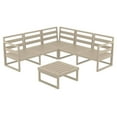 thumbnail image 4 of Mykonos Corner Sectional 5 Person Lounge Set in White with Sunbrella Charcoal Cushion, 4 of 4