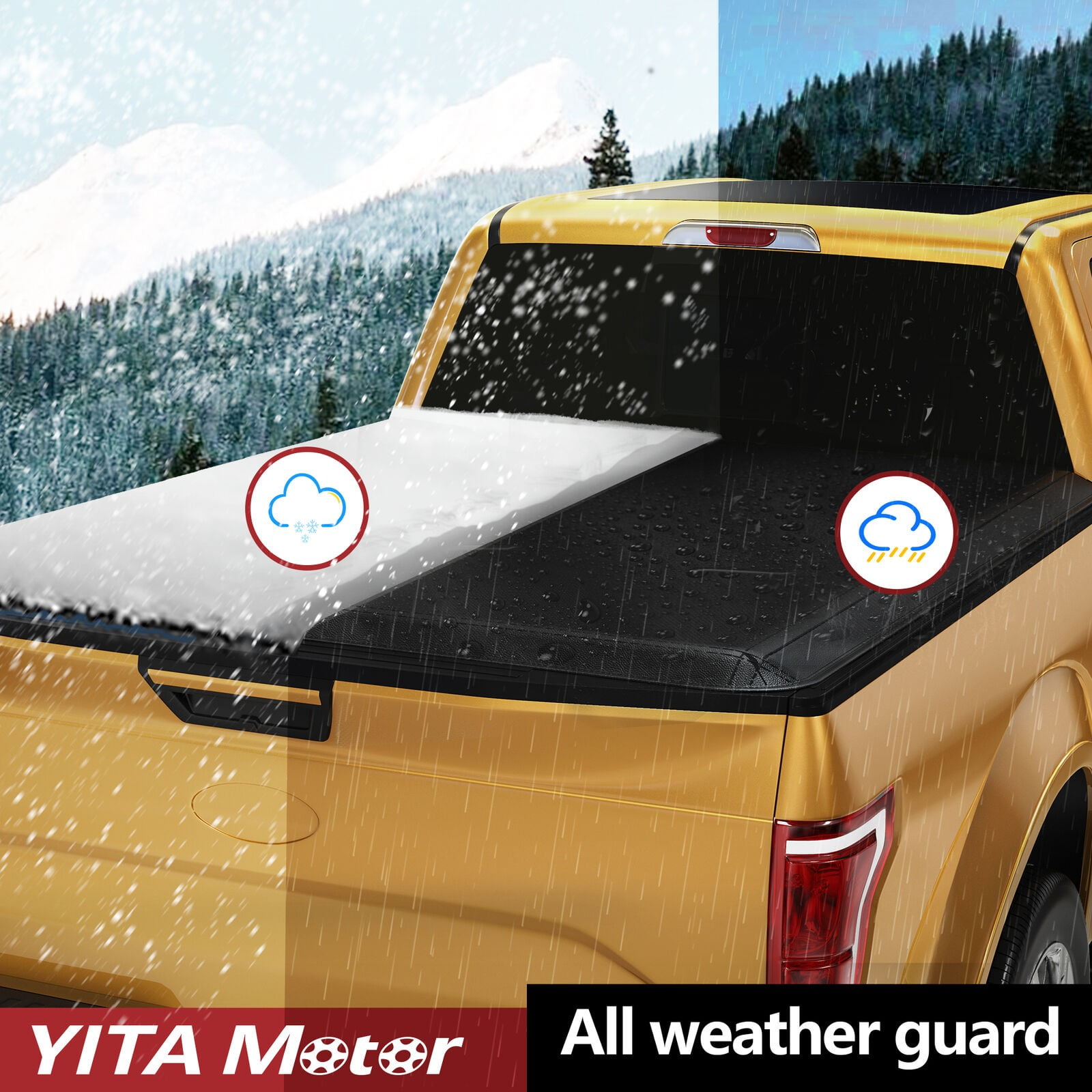 RVNI Soft Tri-fold Truck Tonneau Cover fit for 2019-2023 2024 2025 Chevy Silverado/GMC Sierra 1500 5.8 ft Bed