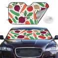 thumbnail image 2 of Kdxio Vegetables Print Windshield Sun Shade,UV Rays and Sun Heat Protection,Sunshade for Car Windshield,Car Shade Front Windshield - Small, 2 of 6