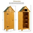 thumbnail image 2 of Wooden Outdoor Storage Cabinet with Separate storage space & Waterproof Roof,Wooden Garden Shed with Hook up,Adjustable Pads & Latch for Deck,Backyard Garden and Yard, 2 of 8