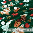 thumbnail image 6 of Yiwa Christmas Short Curtains Snowman and Xmas Tree Print Kitchen Curtain Panels for Bedroom, Set of 2, 26" W x 45" L, Green, 6 of 7