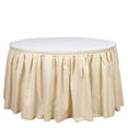 thumbnail image 3 of BalsaCircle 21 feet x 29" Polyester Banquet Table Skirt Beige, 3 of 6