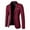 Wine, variant on Men's Color Block Blazers Coats One Button Single Breasted Suit Jacket Lapel Slim Fit Prom Party Blazer Blue