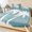 Celadon Green, variant on Twin XL Size Fitted Sheet Set - Palm Trees Blue 2 Piece Bedding Sets 16" Deep Pocket Fitted Sheet with 1 Pillowcases, Summer Coastal Vintage Tropical Brushed Microfiber Hotel Luxury Bed Sheets