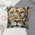 thumbnail image 2 of ONETECH Throw Pillow Covers Set Watercolor Lion Pillow Cases Living Room Sofa Couch Square Decorative Pillows, 2 of 5