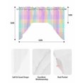 thumbnail image 6 of Pink Blue Kitchen Swag Valances for Windows, Buffalo Plaid Checker Modern Gingham Lattice Swag Valances Curtains for Living Room, Rod Pocket Window Treatments for Bathroom, Bedroom, Cafe, 56"x36", 6 of 6