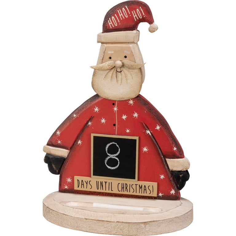 Primitives by Kathy Holiday Decor Christmas Chalk Countdown Santa