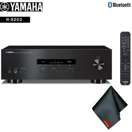 Yamaha R-S202 Stereo Receiver with Bluetooth (Black) Accessory Kit - Includes - Cleaning