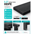 thumbnail image 3 of 12-Piece All-Weather HDPE Patio Dining Set for 10 with Umbrella Hole (Black), 3 of 11