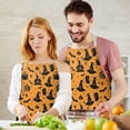 thumbnail image 3 of Orange Witch Hat Halloween Apron-Garden Aprons for Women with Pockets-Cotton Linen Waterproof Kitchen Cooking Gardening Aprons Adjustable for Kitchen,Cooking,BBQ and Salon 32"x27", 3 of 7