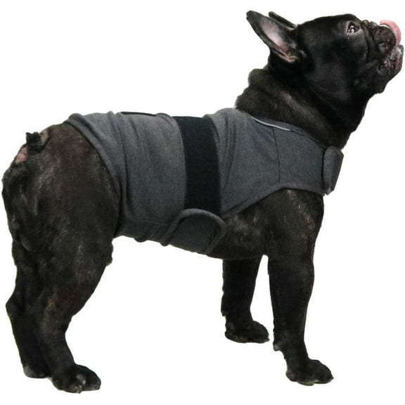 KittyStar Dog Anxiety Vest Jacket Warp,Puppy Calming Coat Anxiety Relief (M,Grey)