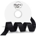 thumbnail image 2 of Humphrey's Craft Cinta de raso de doble cara negra de 1 pulgada – 50 yardas variedad de colores para manualidades, envolver regalos, lazos de bricolaje, decoración de ramo, costura, árbol de Navidad,, 2 of 4