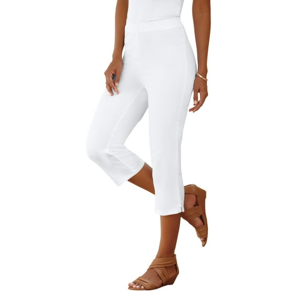 Roaman's Women's Plus Size Comfort Stretch Capri Jean