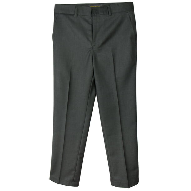 Spring Notion Boys' Flat Front Dress Pants Charcoal - Walmart.com