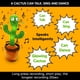 thumbnail image 3 of Dancing Cactus Toy Talking Singing Plush Toy Mimicking Repeats What You Say, Have Recording & 120 Funny Musical Songs Wiggly Dance with Lighting Funny Kids Gift, 3 of 5