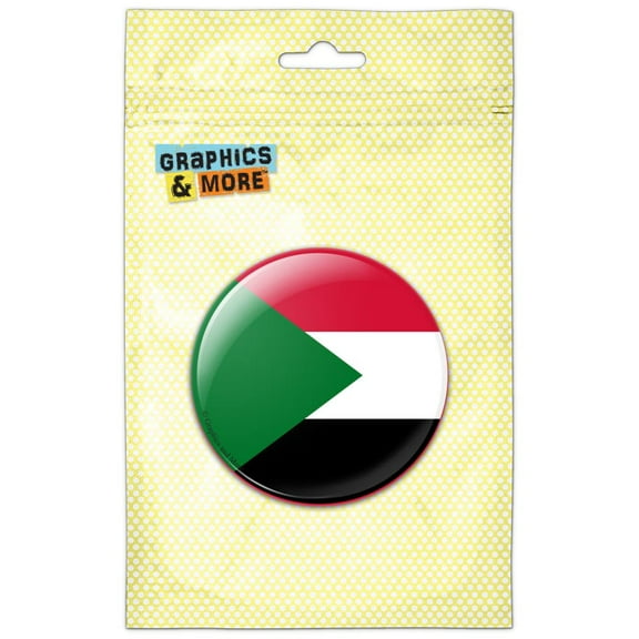 Sudan National Country Flag Pinback Button Pin Badge