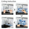 thumbnail image 5 of Abstract Blue Circular Pattern Single Compact Faucet Drying Pad 14.7x5.4in Absorbent Mat for Small Sinks, Vanity Countertops, 5 of 10