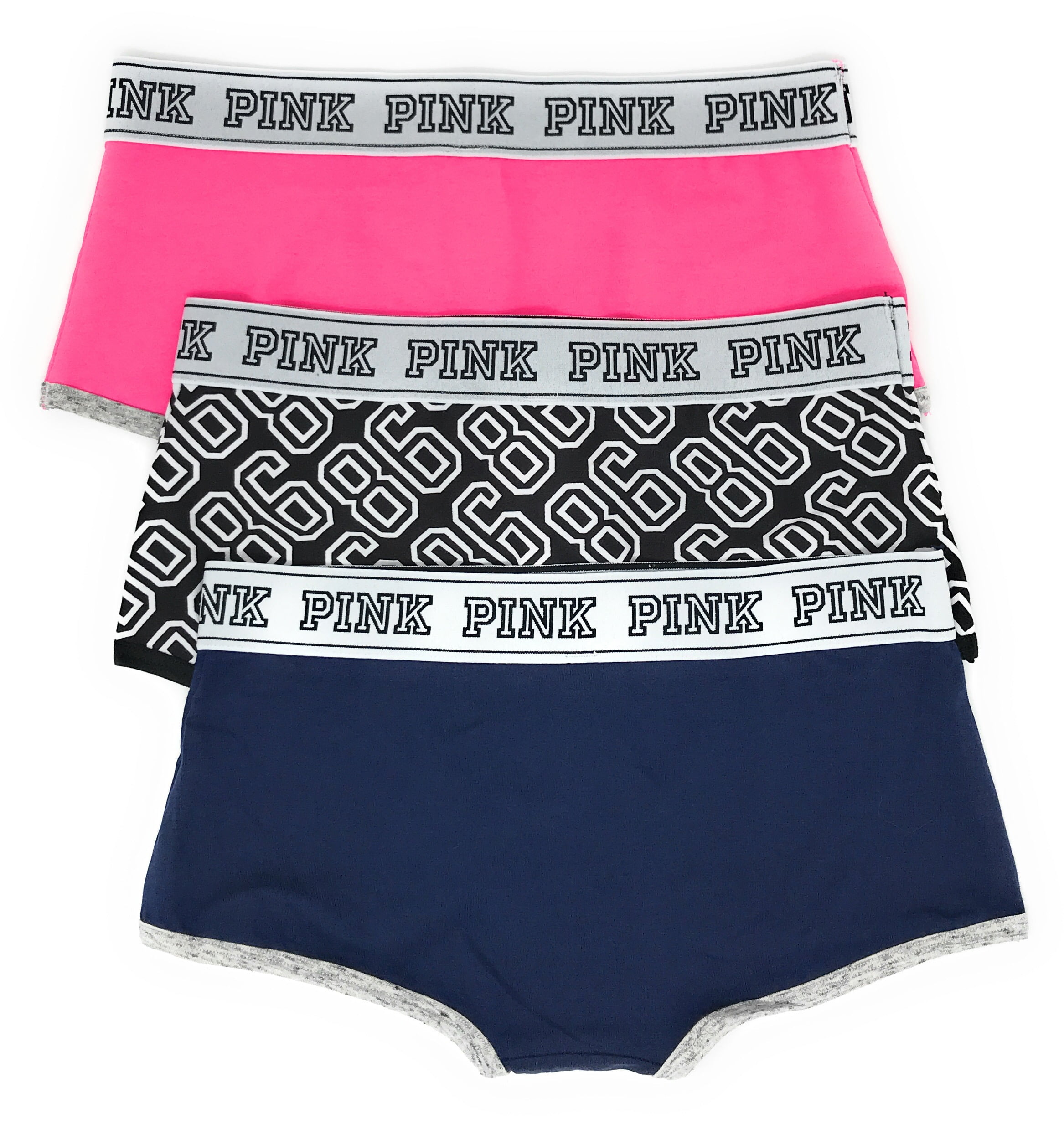 3 Victoria's Secret PINK SPORT LOGO Waistband Panties Low Rise