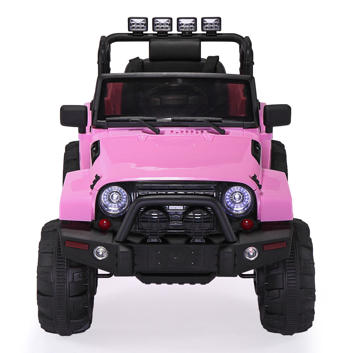 CIPACHO Electric Cars for Kids, 12V Ride On Truck Car Gift for Children Boys with Remote Control, 3 Speeds, Spring Suspension, LED Lights, Pink