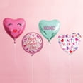 thumbnail image 2 of Foil XOXO Heart Valentine's Day Balloon, Teal, 18in, 2 of 3