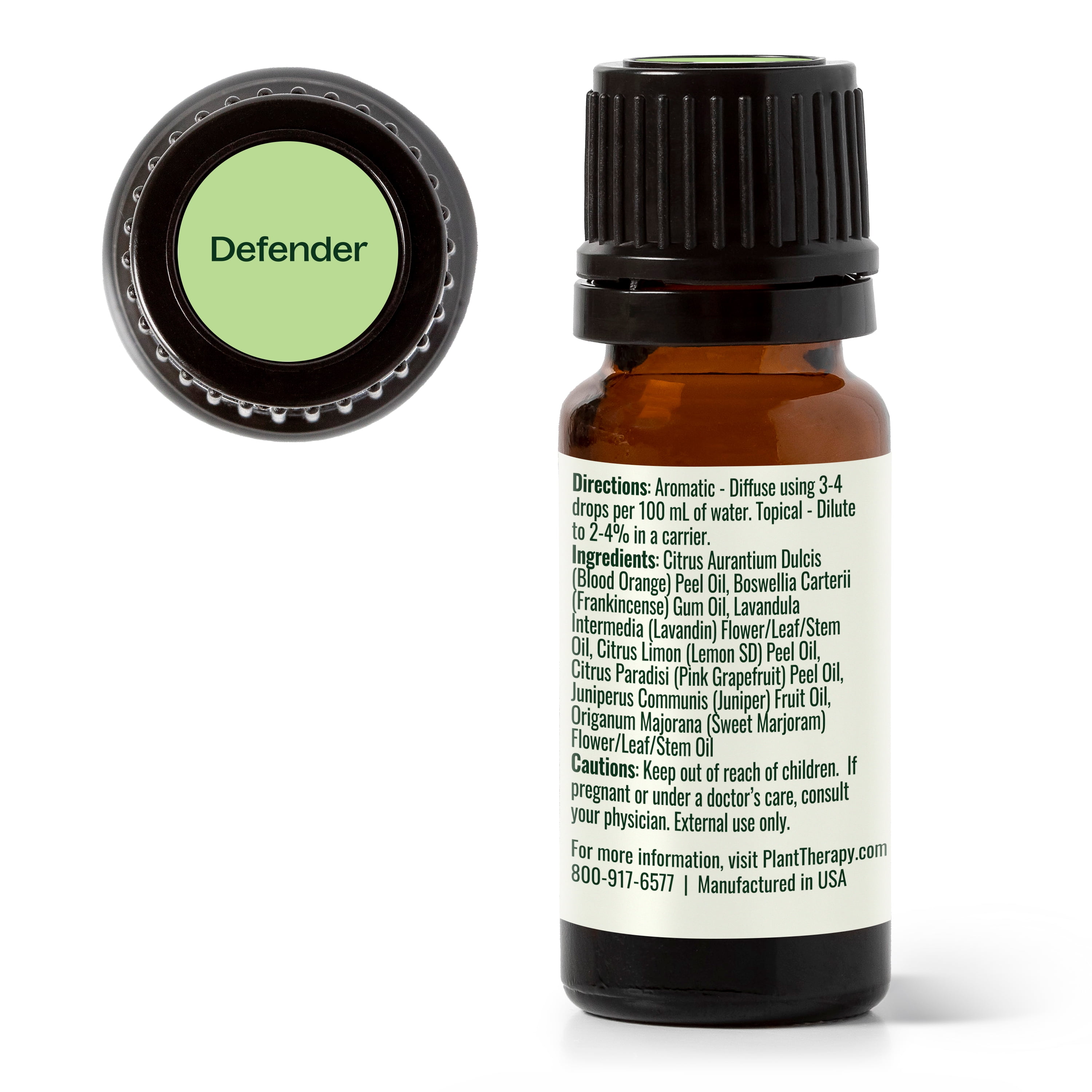 Plant Therapy Defender Blend 10 mL (1/3 oz) 100% Pure Undiluted Blend of Uplifting and Immune Supporting Essential Oils