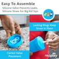 thumbnail image 3 of Re-Play Sippy to Straw Kids Cups - 10 oz. Set of 2 - USA Made Recycled BPA-Free Plastic Lid Choice - Grows with Your Child - Aqua, Sky, 3 of 10