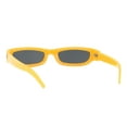thumbnail image 3 of Women's Sunglasses Skinny Thin Oval Rectangular Frame Gold Accent UV400 Orange, 3 of 4