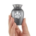 thumbnail image 3 of Reminded Pet Cremation Urns for Dog and Cat Ashes, Brass Memorial Paw Print Urn - Extra Small Keepsake Gray, 3 of 7