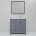 thumbnail image 4 of Jacques 36 in W Dark Grey Bath Vanity, Cultured Marble Top, Faucet Set, & 34 in Mirror, 4 of 8