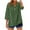 Green Womens Tops, variant on 3/4 Sleeve Gauze Tops for Women Cotton Linen Shirt One Button V-Neck Loose Fit Pullover Blouse