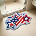 thumbnail image 5 of American Flag Stars Bathroom Rugs, 16" x 24" Soft and Absorbent Tufted 4th of July Rug Non Slip Washable, Patriotic Bathroom Decor Bath Mat Holiday Decorations,E, 5 of 7