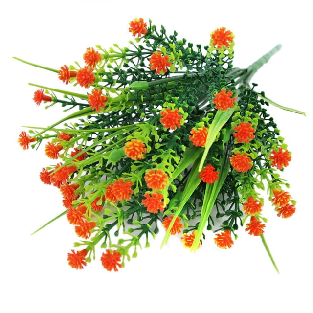Ramos de flores artificiales de Gypsophila para bodas. naranja