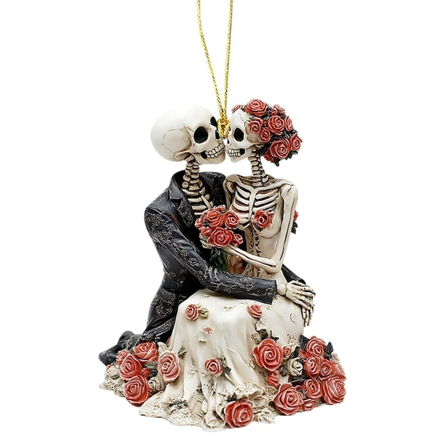 WRKEKC Clearance Skeleton Couple Pendant Keychain Car Accessories Backpack Small Pendant