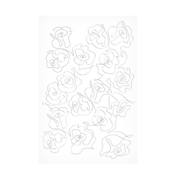 Canvas Wall Art - Pictufy Studio Ii 'A Million Roses' Wall Art for Living Room, Bedroom, or Office Décor by Trademark Fine Art - 30 x 47 Inches