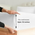 thumbnail image 3 of Premier Colorful Full Sheet Set, Upto 16 Inch Deep Pocket Microfiber Sheet Set - White, 3 of 6