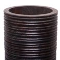 thumbnail image 3 of Brown Decorative Contemporary Mango Wood Ribbed Design Cylinder Shaped Vase, Set of 3, 3 of 6