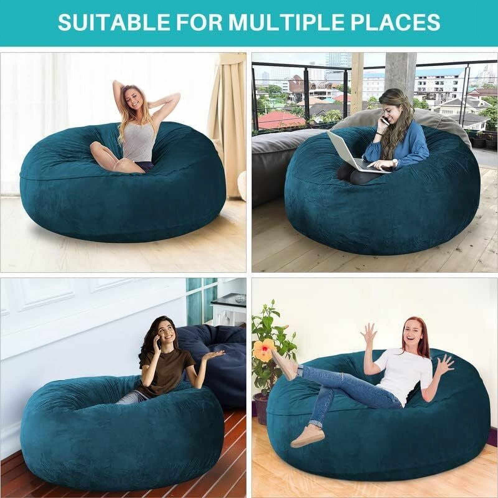 JIAN YA NA Large Bean Bag Chairs Adults Couch Lazy Lounger Sofa Toy Storage Only Cover Walmart Business Supplies