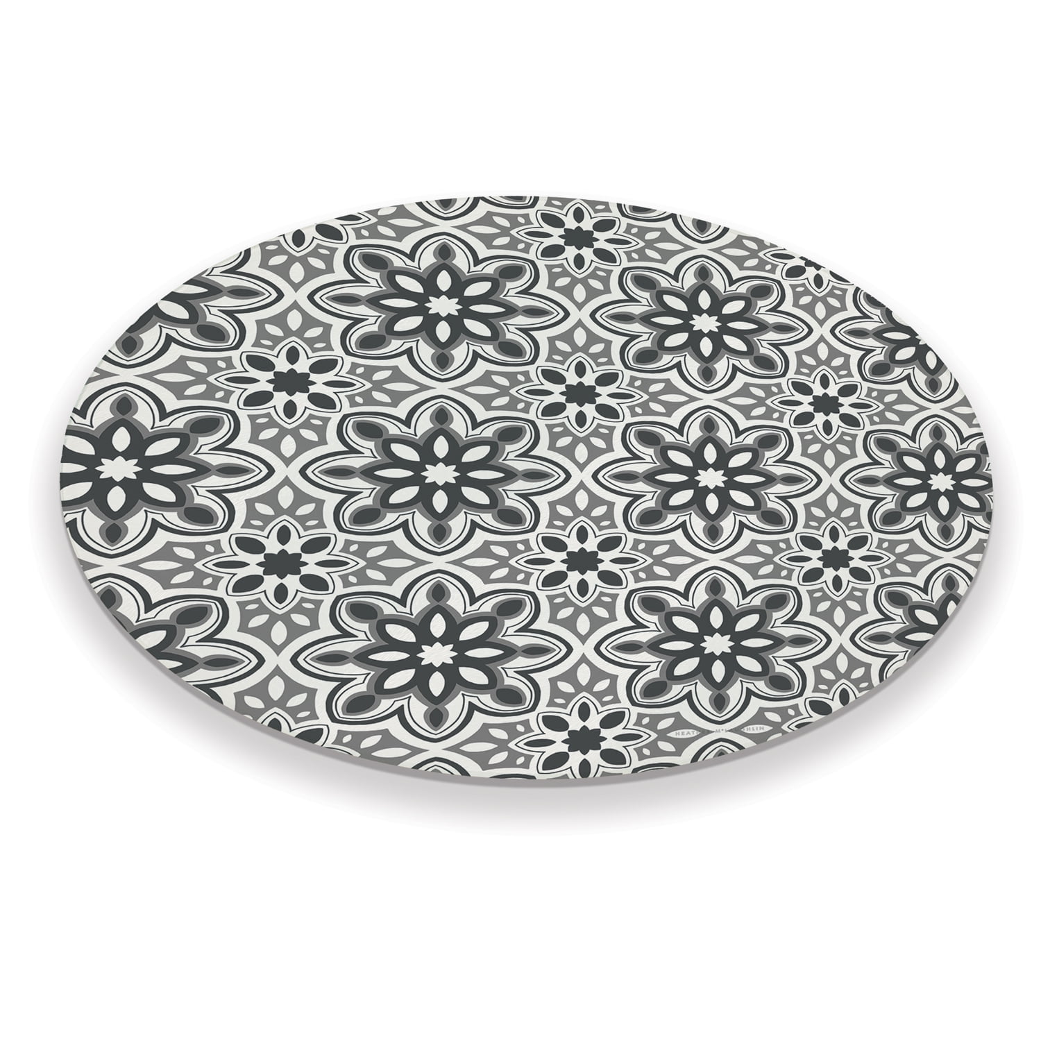 CounterArt Cottage Floral 4mm Tempered Glass Lazy Susan Turntable