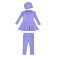thumbnail image 2 of JTieacloth Swimsuit Girls 3 Piece Full Cover Hijab Arabic Swimwear Sunsuit Beachwear Top Pants Cap ,Sizes 8-9 Years, 2 of 6