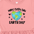 thumbnail image 4 of Inktastic Make Every Day Earth Day with Hearts and Stars Girls Toddler Dress, 4 of 5